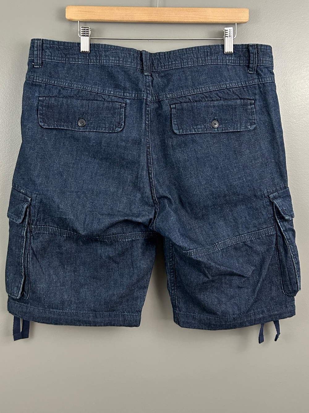 Jack & Jones Cargo Denim Shorts Dark Blue Size XL - Picture 4 of 7